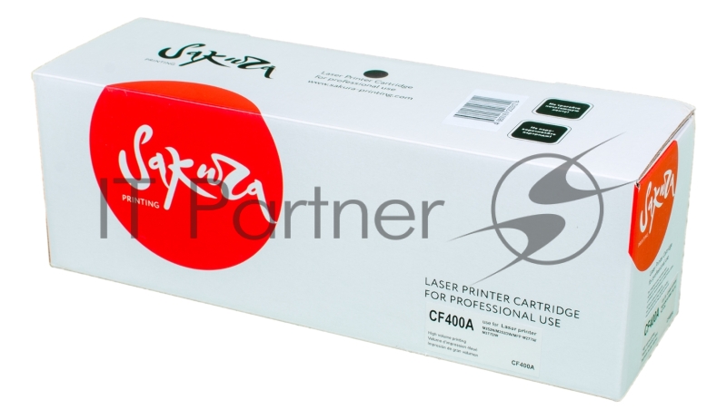 Картридж лазерный Sakura CF400A для HP Color LaserJet Pro M252n/M252dn/MFP277dw/277n, черный, 1500 к.
