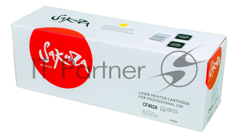 Картридж лазерный Sakura CF402A для HP Color LaserJet Pro M252n/M252dn/MFP277dw/277n, желтый, 1400 к.