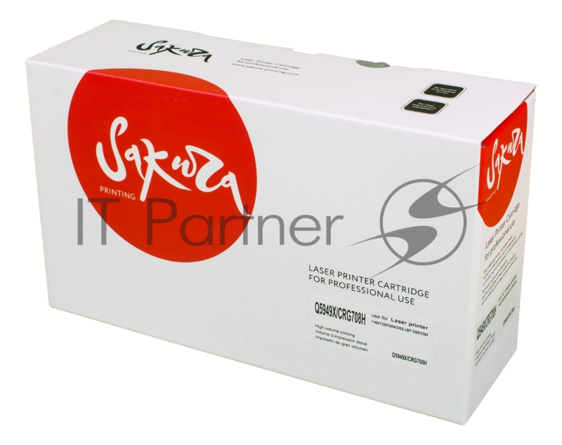 Картридж лазерный Sakura Q5949X/CRG708H для HPLaserJet 1320/1320n/1320nw/1320t/1320tn/M3390mfp/M3392mfp, Canon LBP3300/3330/3360, черный, 6000 к.