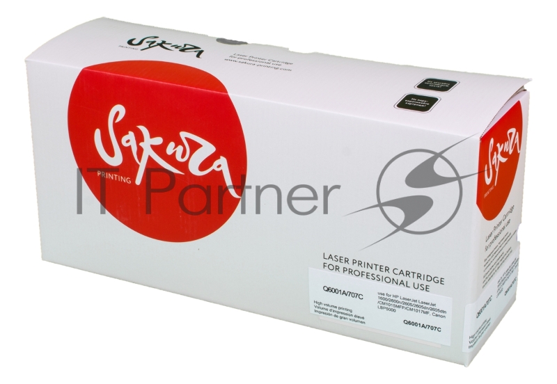 Картридж лазерный Sakura Q6001A/707C для LaserJet 1600/2600n/2605/2605dn/2605dtn/CM1015MFP/CM1017MF, Canon LBP5000, синий, 2000 к.