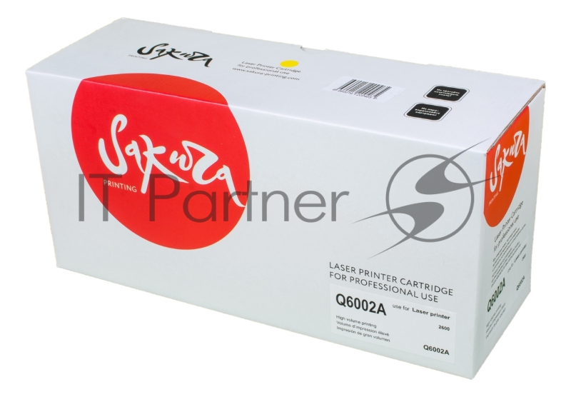 Картридж лазерный Sakura Q6002A для LaserJet 1600/2600n/2605/2605dn/2605dtn/CM1015MFP/CM1017MFP, желтый, 2000 к.