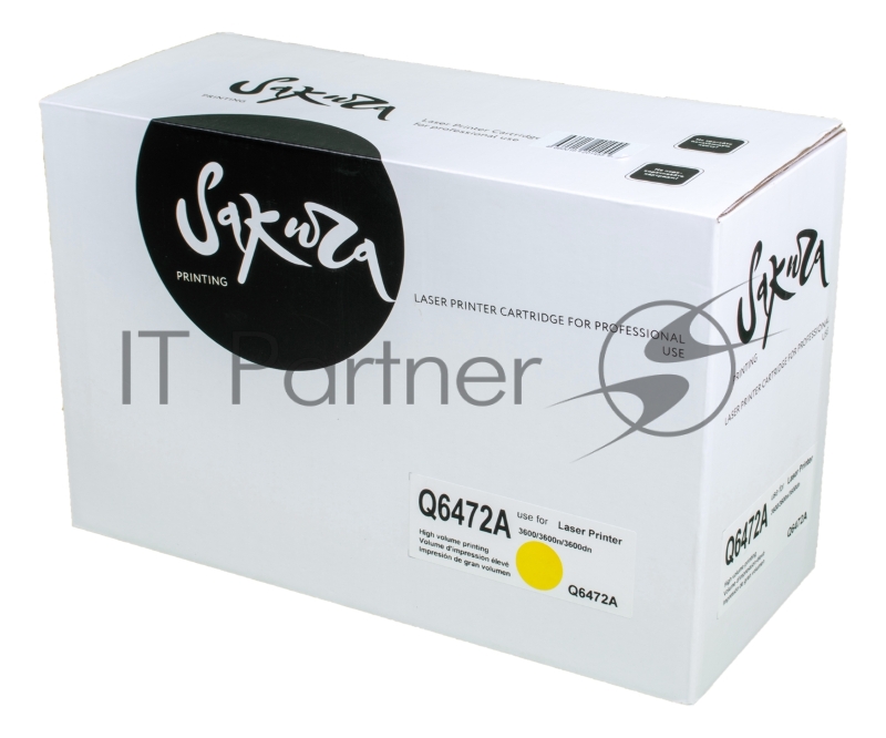 Картридж лазерный Sakura Q6472A для HPColor LaserJet 3600/3600n/3600dn, желтый, 4000 к.