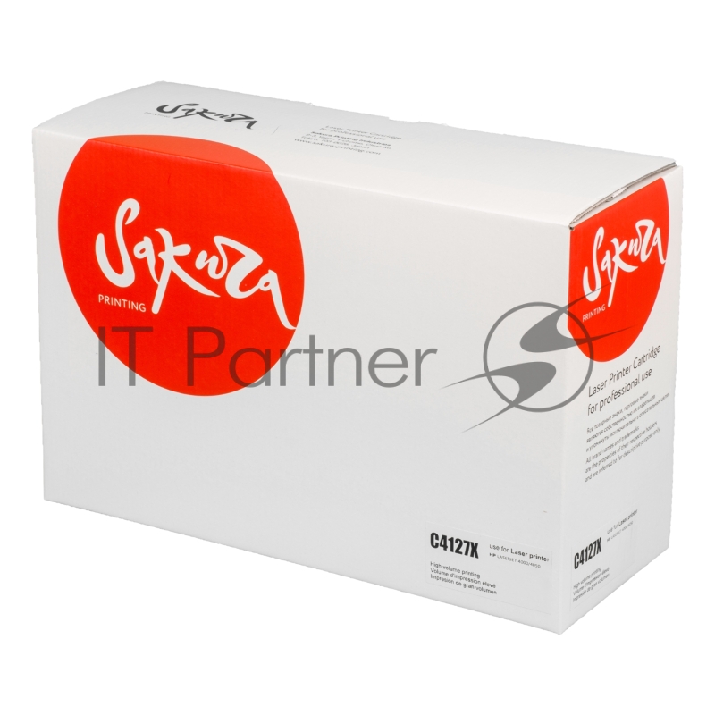 Картридж Sakura С4127X для HPLaserJet HP4000/4000T/4000N/4050, черный, 10000 к.
