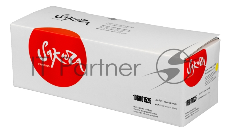 Картридж лазерный Sakura 106R01525 для Xerox Phaser 6700, желтый, 12 000 к.