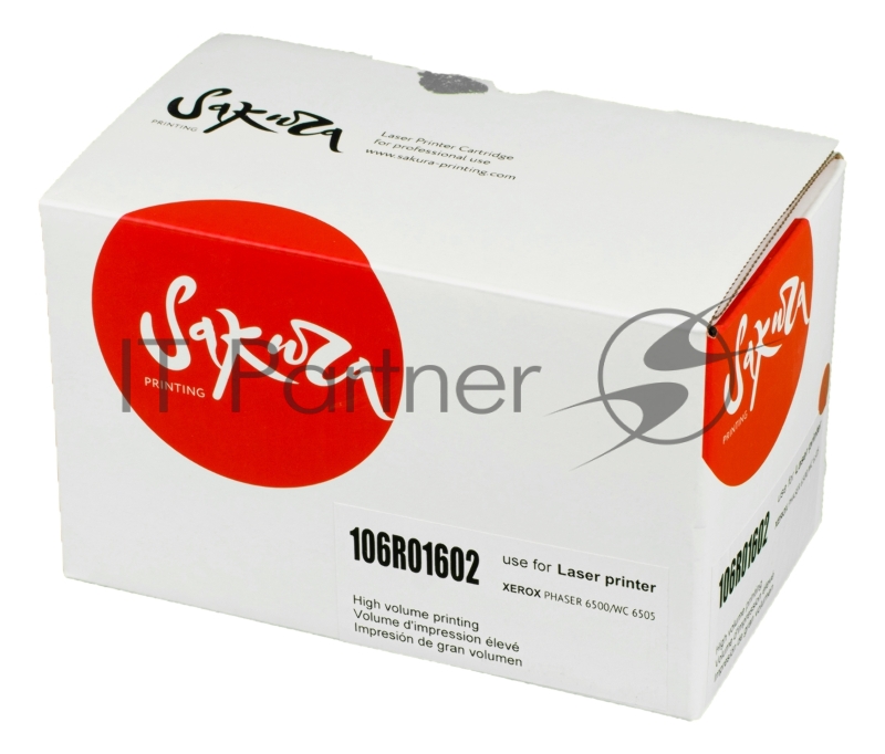 Картридж лазерный Sakura 106R01602 для Xerox Phaser 6500/Workcenter 6505, пурпурный, 2500 к.