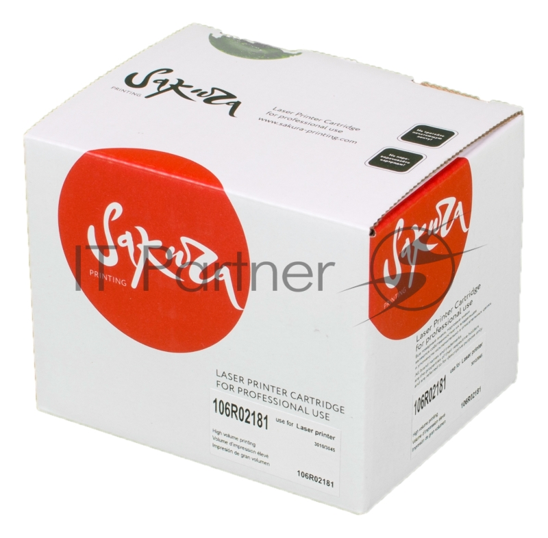 Картридж лазерный Sakura 106R02181 для Xerox Phaser 3010, черный,1000 к.