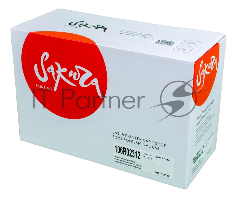 Картридж лазерный Sakura 106R02312 для Xerox WC_3325, черный, 11000 к.