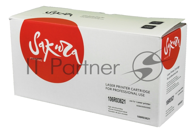 Картридж лазерный Sakura 106R03621 для Xerox WorkCentre 3335/3345, черный, 8500 к.