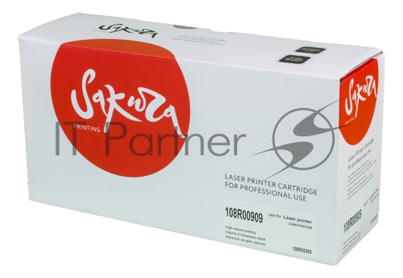 Картридж лазерный Sakura 108R00909 для Xerox P3140/P3155/P3160, черный, 2500 к.