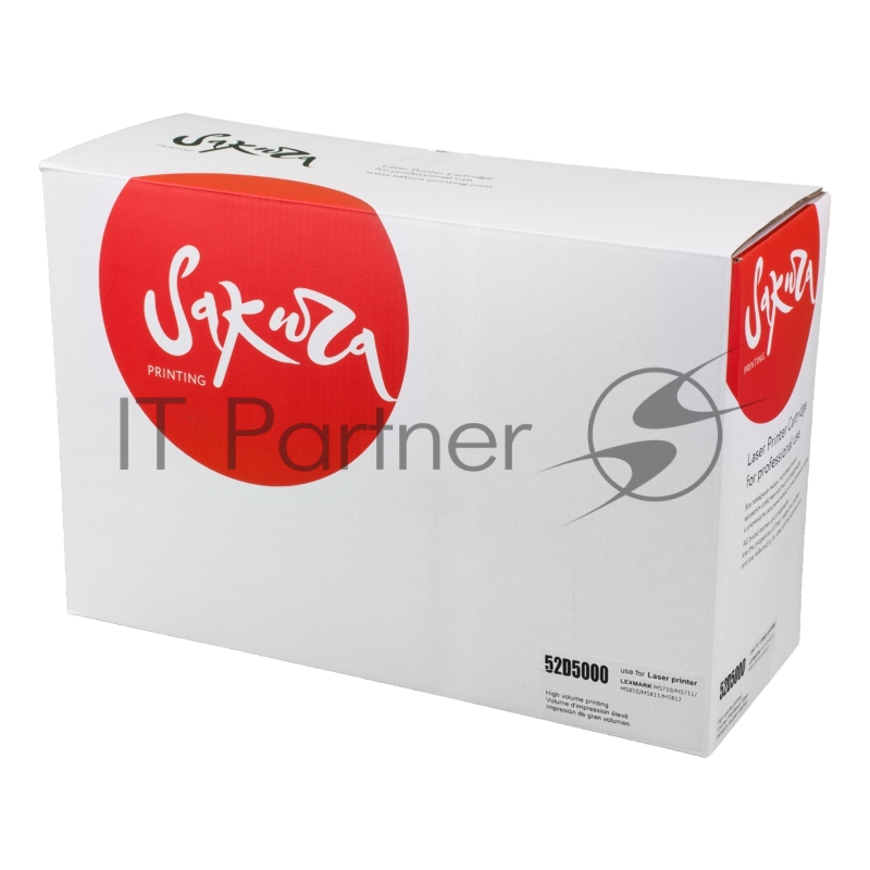 Картридж Sakura 52D5000 для Lexmark MS710/711/810/811/812, черный, 6 000 к.