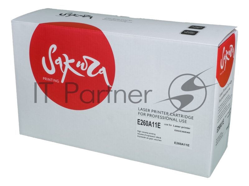 Картридж Sakura E260A11E для Lexmark E460dn, E460dw, E360dn, E360d, E260d, E260, E462dtn, черный, 3500 к.
