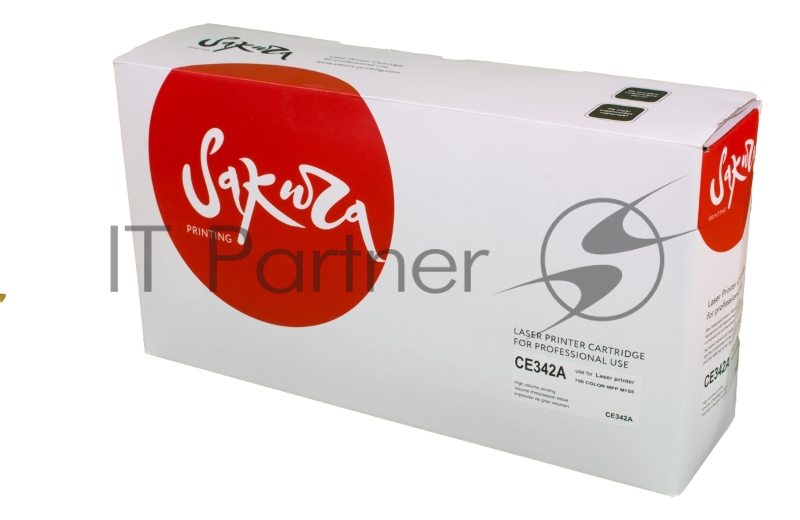 Картридж лазерный Sakura CE342A для HP LJ 700/775, желтый, 16 000 к.