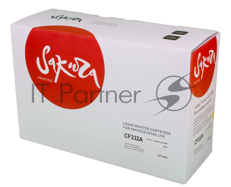 Картридж лазерный Sakura CF332A для HP LJ M651, M651DN, M651N, M651Xh, желтый, 15 000 к.