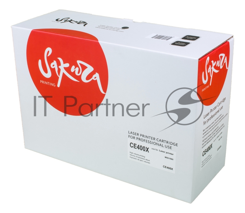 Картридж Sakura CE400X для HP Enterprise 500 Color M551n/525f/525dn/570/575, черный, 11000 к.