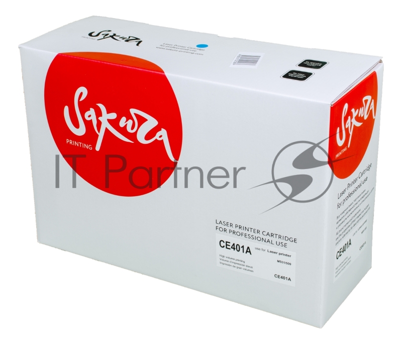 Картридж Sakura CE401A для HP Enterprise 500 Color M551n/525f/525dn/570/575f, синий, 6000 к.