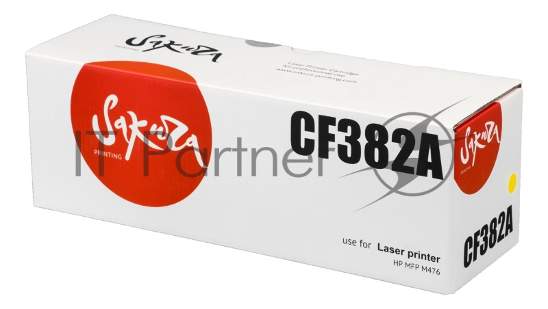 Картридж Sakura CF382A для HP MFP M476, желтый, 2700 к.