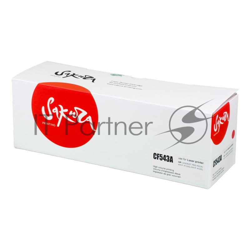 Картридж Sakura CF543A (203A) для HP M254, MFP M280/281, пурпурный, 1 300 к.