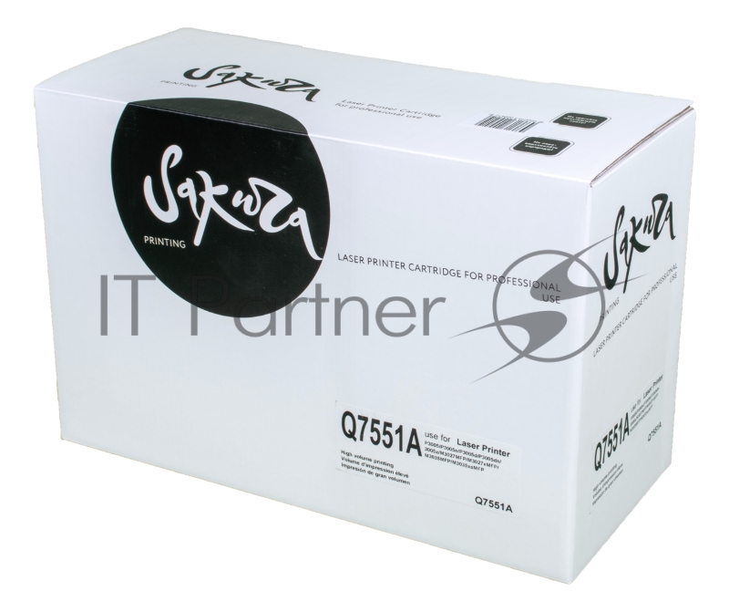 Картридж Sakura Q7551A для HP P3005/P3005n/P3005d/P3005dn/3005x/M3027MFP/M3027xMFP/M3035MFP/M3035xsMF, черный, 6000 к.