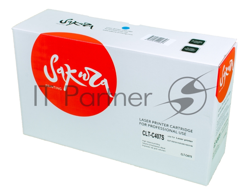 Картридж лазерный Sakura CLTC407S для Samsung CLP-320/325, CLX-3185, синий, 1000 к.