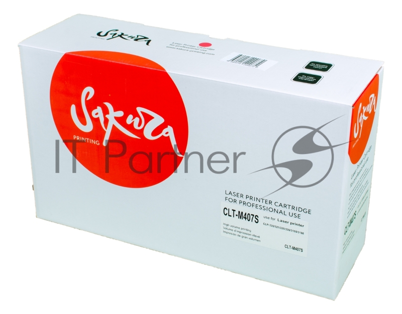 Картридж лазерный Sakura CLTM407S для Samsung CLP-320/325, CLX-3185, пурпурный, 1000 к.