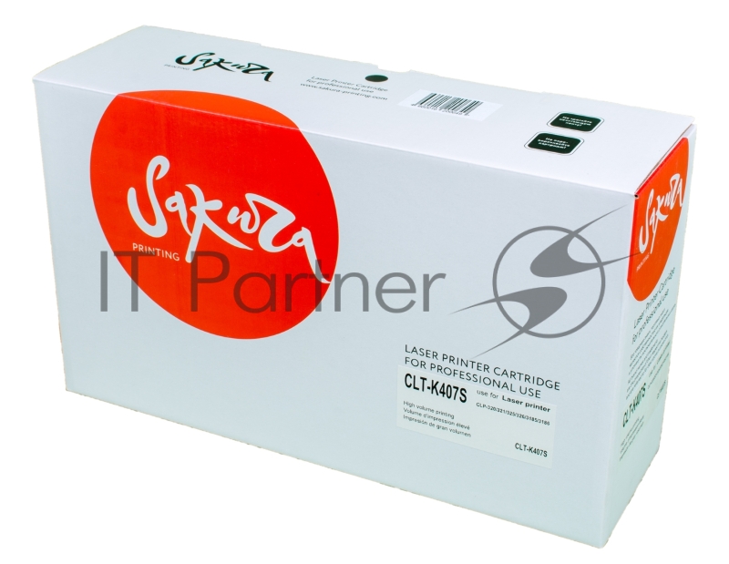 Картридж лазерный Sakura CLTK407S для Samsung CLP-320/325, CLX-3185, черный, 1500 к.