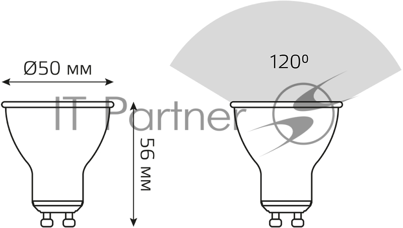 Лампа cветодиодная Gauss MR16 9W 830lm 4100K GU10 LED