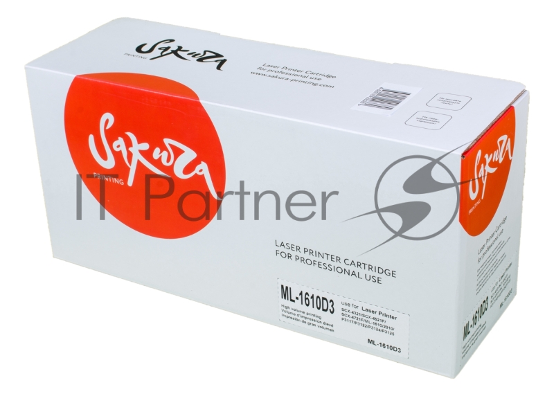 Картридж лазерный Sakura ML1610D3 для Samsung ML-1610/1615/2010/2015, Samsung ML-2510/2570/2571N, Samsung SCX-4321/4321F/4521, Xerox Phaser 3117/3122/3124/3125, Dell 1100, черный, 3000 к.