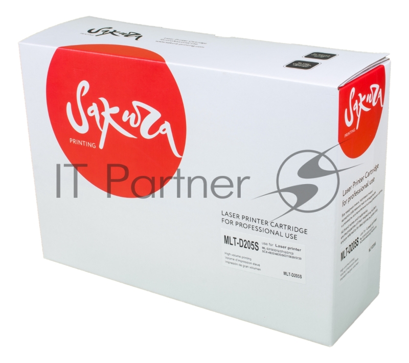 Картридж лазерный Sakura MLTD205S для Samsung ML-3310D/3310ND/3710D/3710ND/SCX-4833FD/4833FR/563, черный, 2000 к.