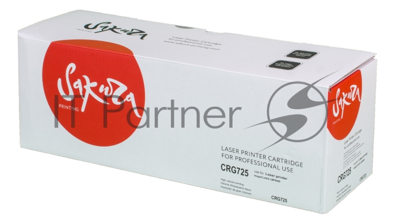 Картридж лазерный Sakura CRG725 для Canon LBP6000/6018/6020/6030/MF3010, черный, 1600 к.