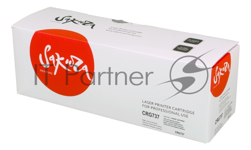 Картридж Sakura CRG737 для Canon i-SENSYS MF229dw, MF226dn, MF217w, MF216n, MF212w, MF211, MF231, черный, 2 400 к.