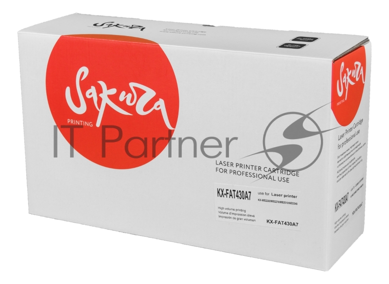 Картридж лазерный Sakura KXFAT430A7 для PanasonicKX-MB2230/2270/2510/2540, черный, 3000 к.