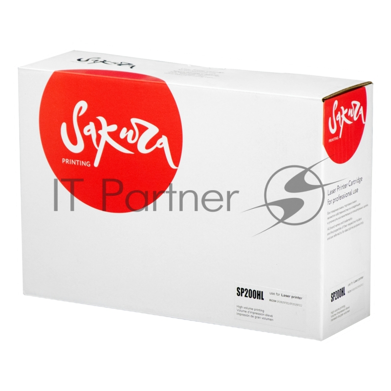 Картридж Sakura SP200HL для Ricoh SP 200N/200S/202SN/203SF/203SFN, черный, 1500 к.