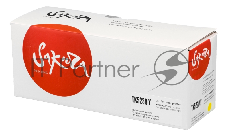 Картридж Sakura TK5230Y для Kyocera Mita ECOSYS p5021cdn/p5021cdw/p5221cdn/p5521cdw, желтый, 2 200 к.