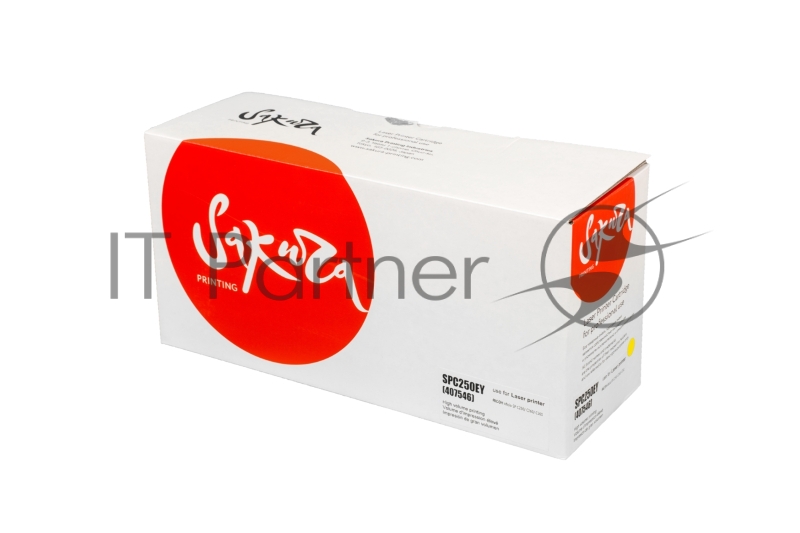 Тонер-туба Sakura SPC250EY (407546) для Ricoh Aficio SP C250/C260/C261, желтый, 1600 к.