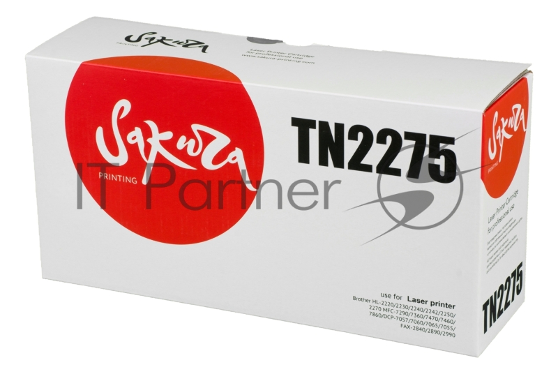 Картридж лазерный Sakura TN2275/TN450 для Brother HL-2220/2230/2240/2242/2250/2270 MFC-7290/7360/7470/7460/7860 DCP-7057/7060/7065/7055 FAX-2840/2890/2990, 2600 к