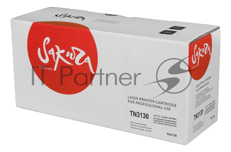 Картридж лазерный Sakura TN3130 для Brother HL-5240, HL-5240L, HL-5250DN, HL-5270DN, HL-5280DW, DCP-8060, DCP-8065DN, MFC-8460N, MFC-8860DN, MFC-8870DW, черный 3500 к.
