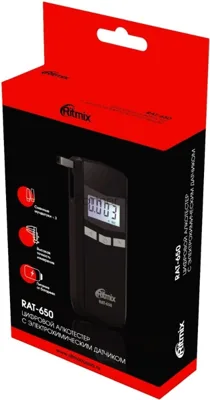 Алкотестер Ritmix RAT-650 электрохимический черный