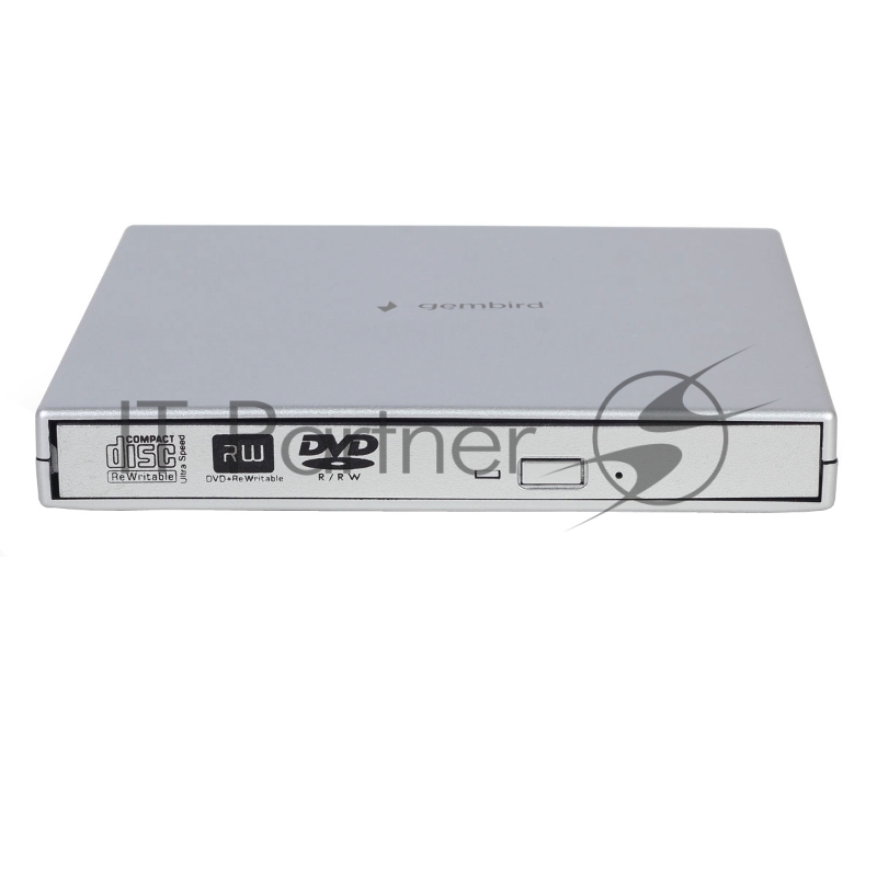 Оптический привод внешний с интерфейсом USB 2.0 Gembird DVD-USB-02-SV пластик, серебро