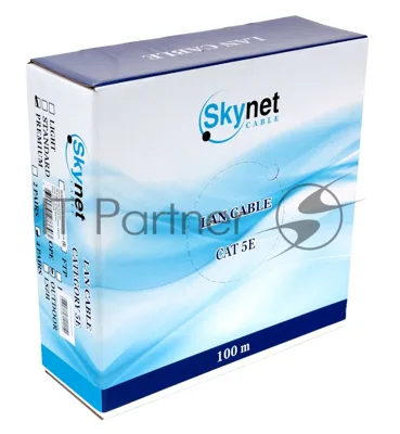 Кабель SkyNet Premium FTP outdoor 4x2x0,51 на тросу, медный, FLUKE TEST, кат.5e, однож., 100 м, box, черный