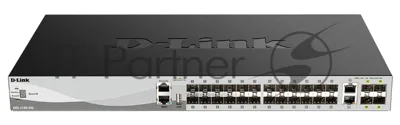 Коммутатор D-Link DGS-3130-30S/B1A, 24×1 Гбит/с SFP + 4×10 Гбит/с SFP+ + 2×10 Гбит/с Combo, управляемый