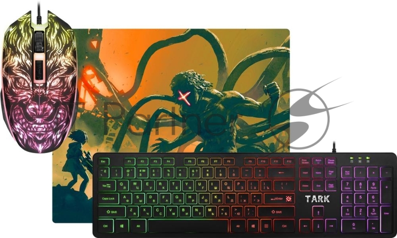 Комплект клавиатура+мышь Defender Tark C-779 проводной, USB, 2400 DPI, чёрный