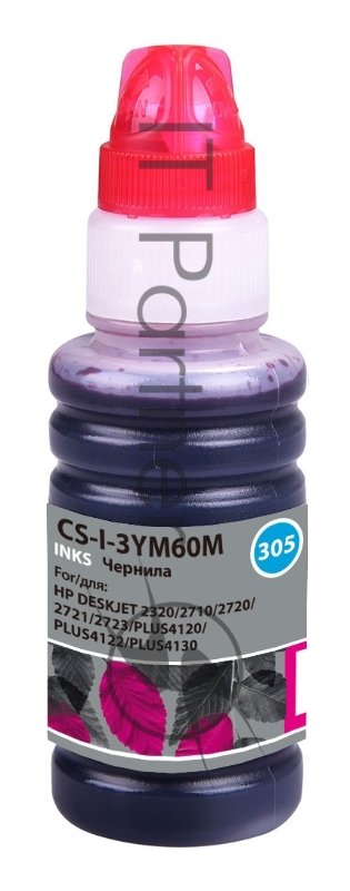 Чернила Cactus CS-I-3YM60M пурпурный100мл для HP DeskJet 2710/2120/2721/2722/2723