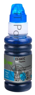 Чернила Cactus CS-GI41C голубой 70мл для Canon PIXMA G1420/G2420/G2460/G3420/G3460