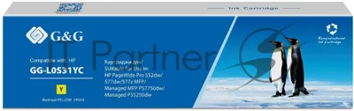 Картридж струйный G&G GG-L0S31YC 976YC желтый (245 мл) для HP PW Pro 577/552/Enterprise 556/586
