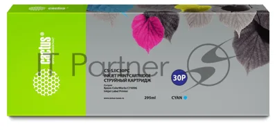Картридж струйный Cactus CS-SJIC30PC голубой (295мл) для Epson ColorWorks TM-C7500G