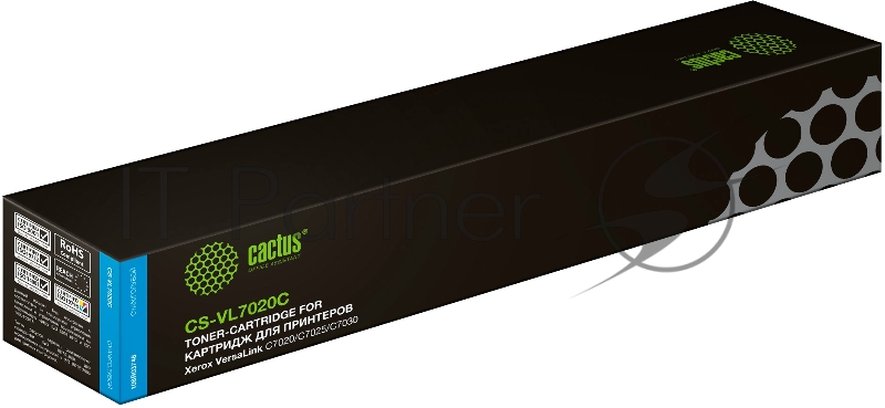 Картридж лазерный Cactus CS-VL7020C 106R03748 голубой (16500 стр.) для Xerox VersaLink C7020/C7025/C7030