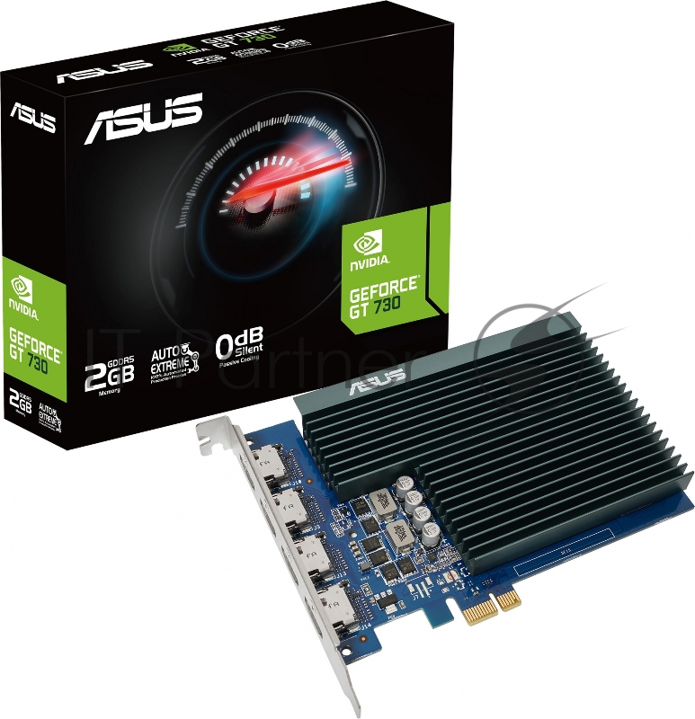Видеокарта Asus GeForce GT 730, 2 GB GDDR5, 64 bit, 4xHDMI, GPU 902 MHz