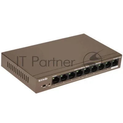 Коммутатор Tenda TEF1109P-8-102W, 8×100 Мбит/с PoE + 1×100 Мбит/с Uplink, неуправляемый