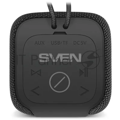 Акустическая система 2.0 SVEN PS-205, черный мощность 2x6 Вт (RMS), Waterproof (IPx6), TWS, Bluetooth, FM, USB, microSD, встроенный аккумулятор