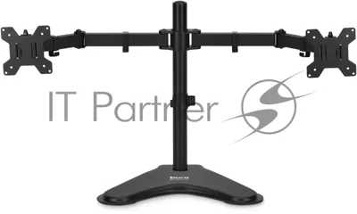 Кронштейн для мониторов ЖК Buro BU-M042-D черный, 17"-32" макс. 16 кг, настольный, поворот и наклон верт.перемещ.